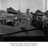Unidentified soldier and M3 half-tracks. Photo by Anthony Portanova, 398-B