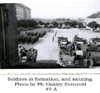 Soldiers in formation, saluting, 49-A