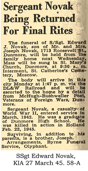 SSgt Edward Novak, 58-A