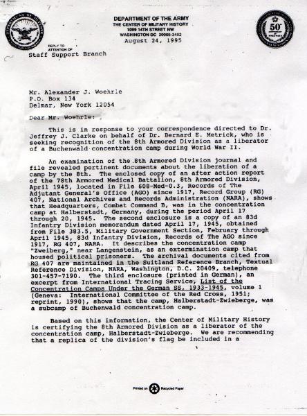 Army Recognition Letter - part I (Langenstein CC)