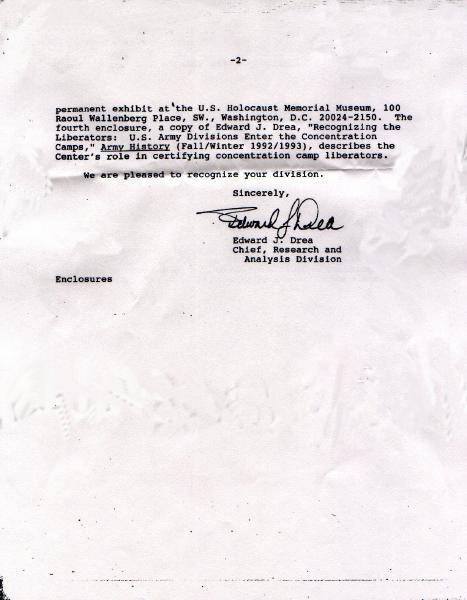 Army Recognition Letter - part II (Langenstein CC)