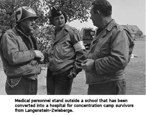 American medical personnel outside of hospital