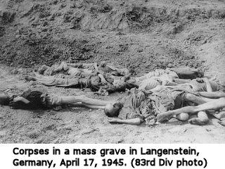 Corpses in mass grave at Langenstein, 17 Apr 45