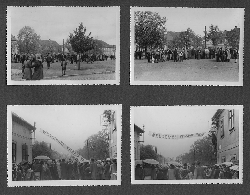 Villagers welcome 8th. - Stankov near Pilsen, Czech, 6 May 45