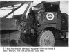 Wrecked truck carring equipment to Mons. Belgium