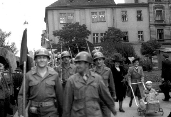 Parade - Pilsen, Czech, 15 Jun 45