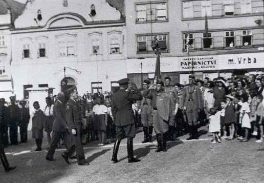 Parade in Klatovy, Czech, June 1945 